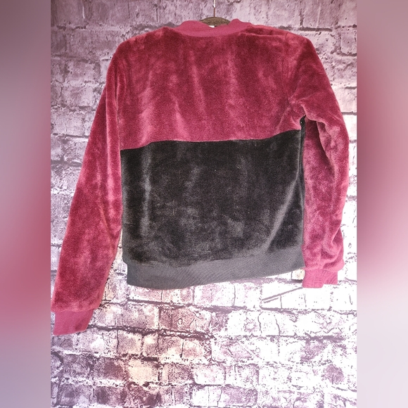 Adidas Track Jacket Black/Burgundy sz Small - Picture 2 of 2